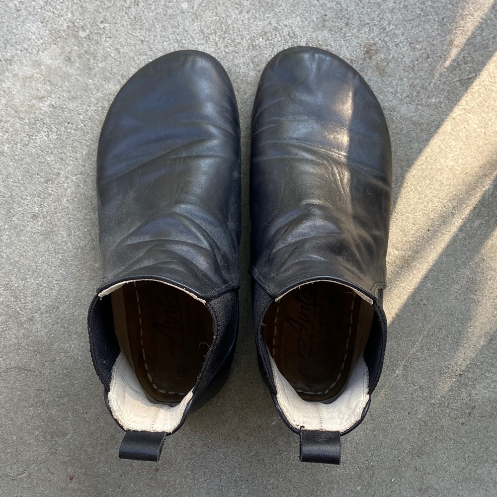 Elegant Black Leather Ankle Boots